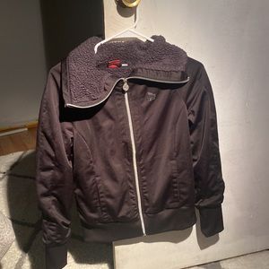 Puma Black Zip Up with Sliver Accents